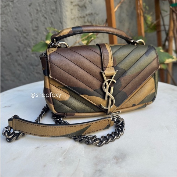 Saint Laurent Handbags - Saint Laurent Camo Mini College Crossbody